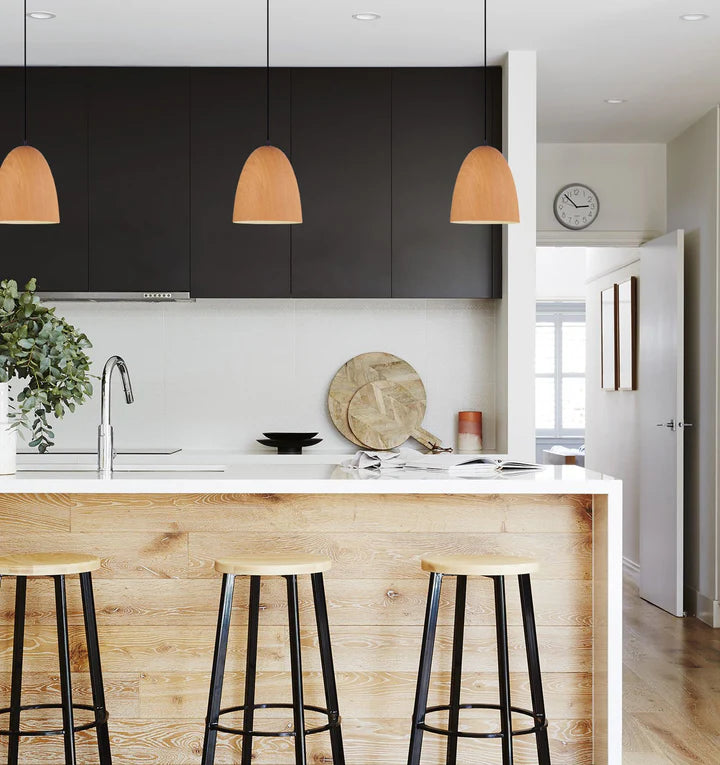LIGNA: Retro Replica Wood Oblong Pendant Lights Pendant