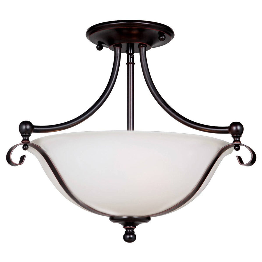 Dallas 2 Light Semi Flush Bronze Ceiling light