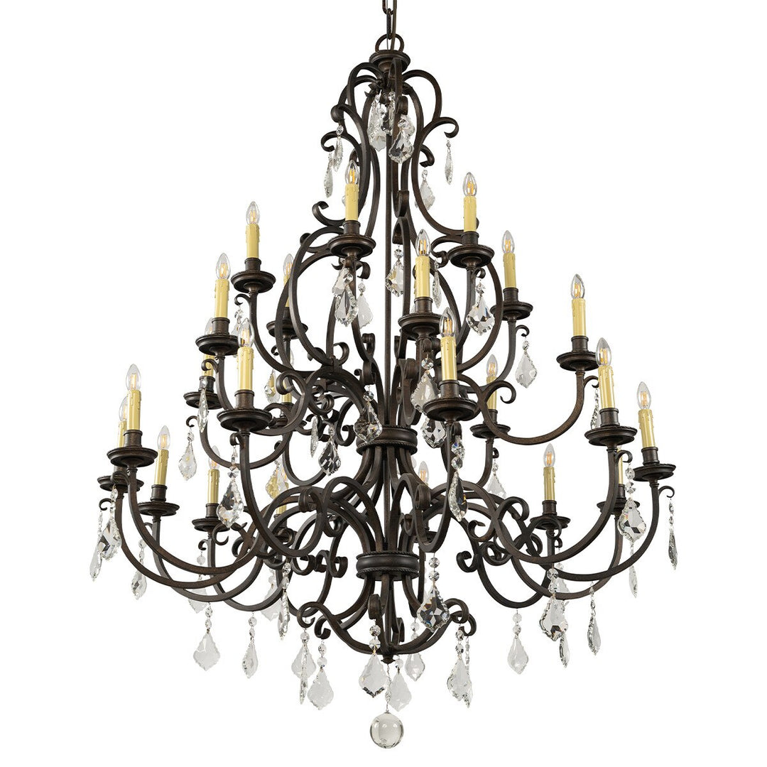 Louis 15th 24 Light Crystal Glass Chandelier