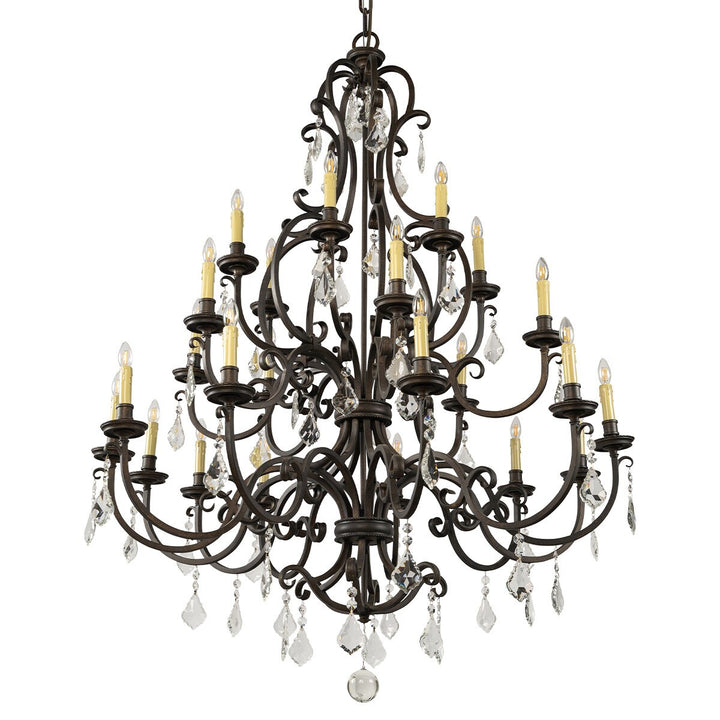 Louis 15th 24 Light Crystal Glass Chandelier