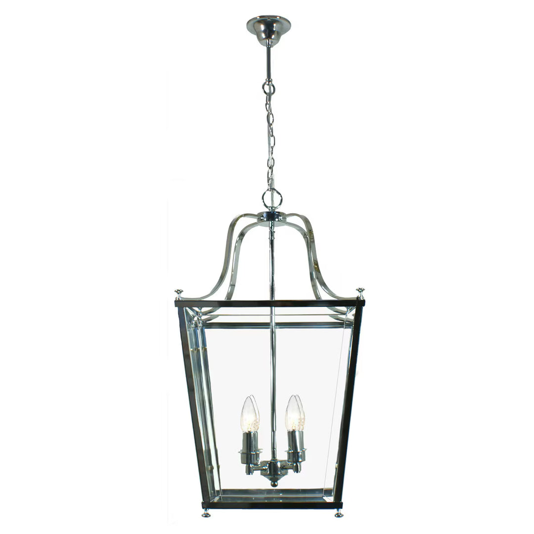 Montana Medium 4 Light Lantern Pendant Chrome Chandelier