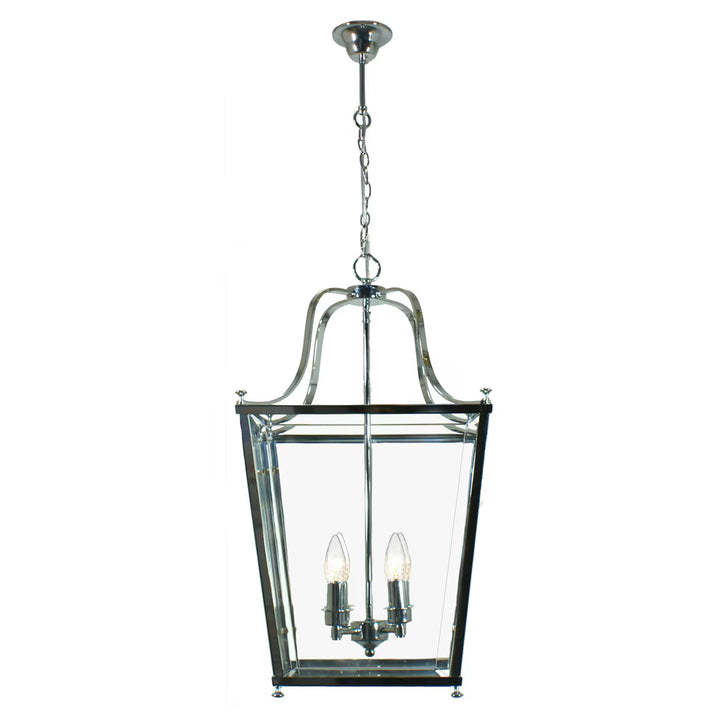 Montana Medium 4 Light Lantern Pendant Chrome Chandelier