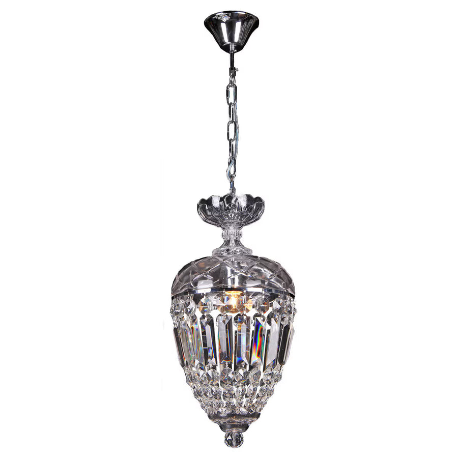 Mozart Crystal Glass Crystal Glass Chandelier Clear Chrome Pendant