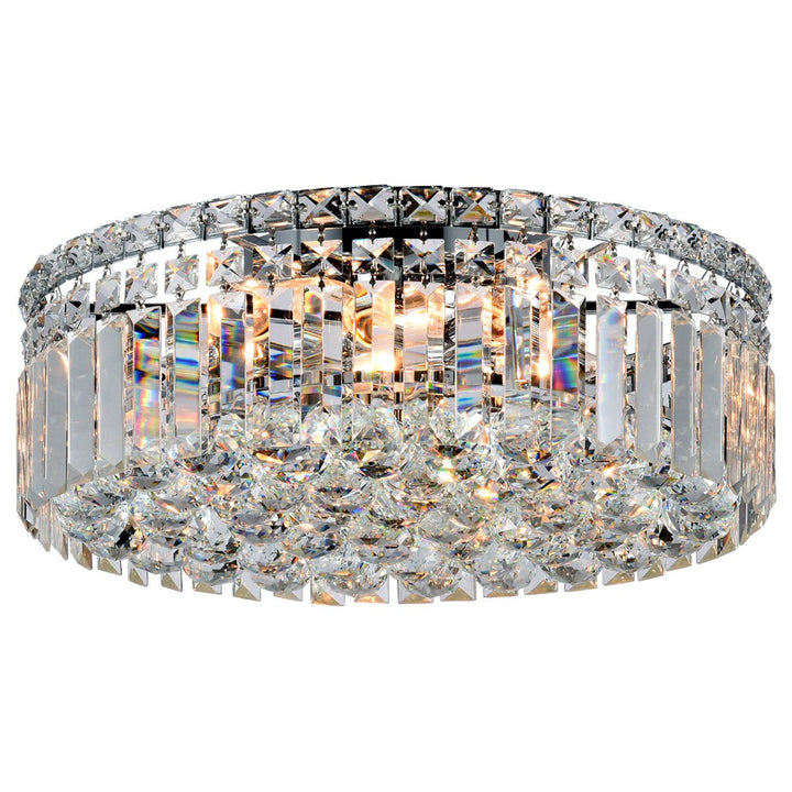Rotondo Medium 40cm Flush 5 Light Crystal Glass