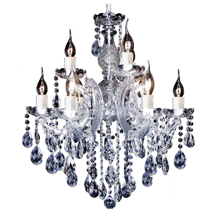 Zurich 9 Light Crystal Glass Chandelier Chrome Chandelier