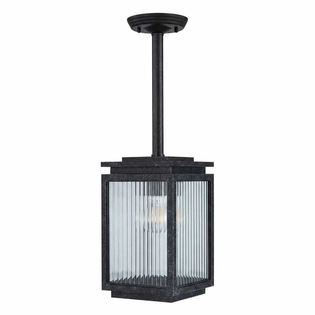 Boulevard Small Outdoor Rod Pendant Antique Black