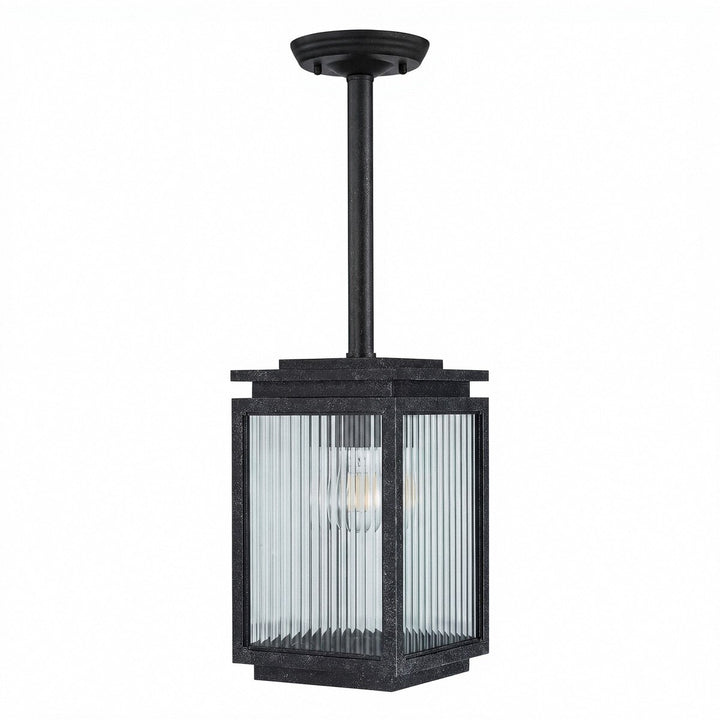 Boulevard Small Outdoor Rod Pendant Antique Black