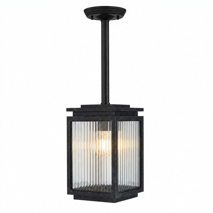 Boulevard Small Outdoor Rod Pendant Antique Black