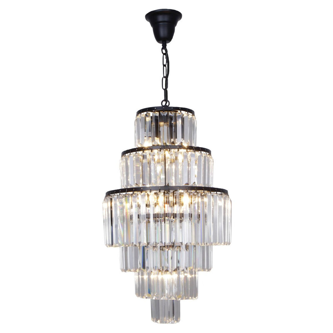 Celestial 39cm 9 Light 6 Tier Crystal Glass Chandelier