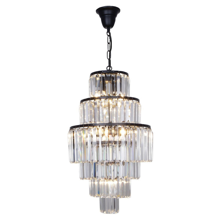 Celestial 39cm 9 Light 6 Tier Crystal Glass Chandelier