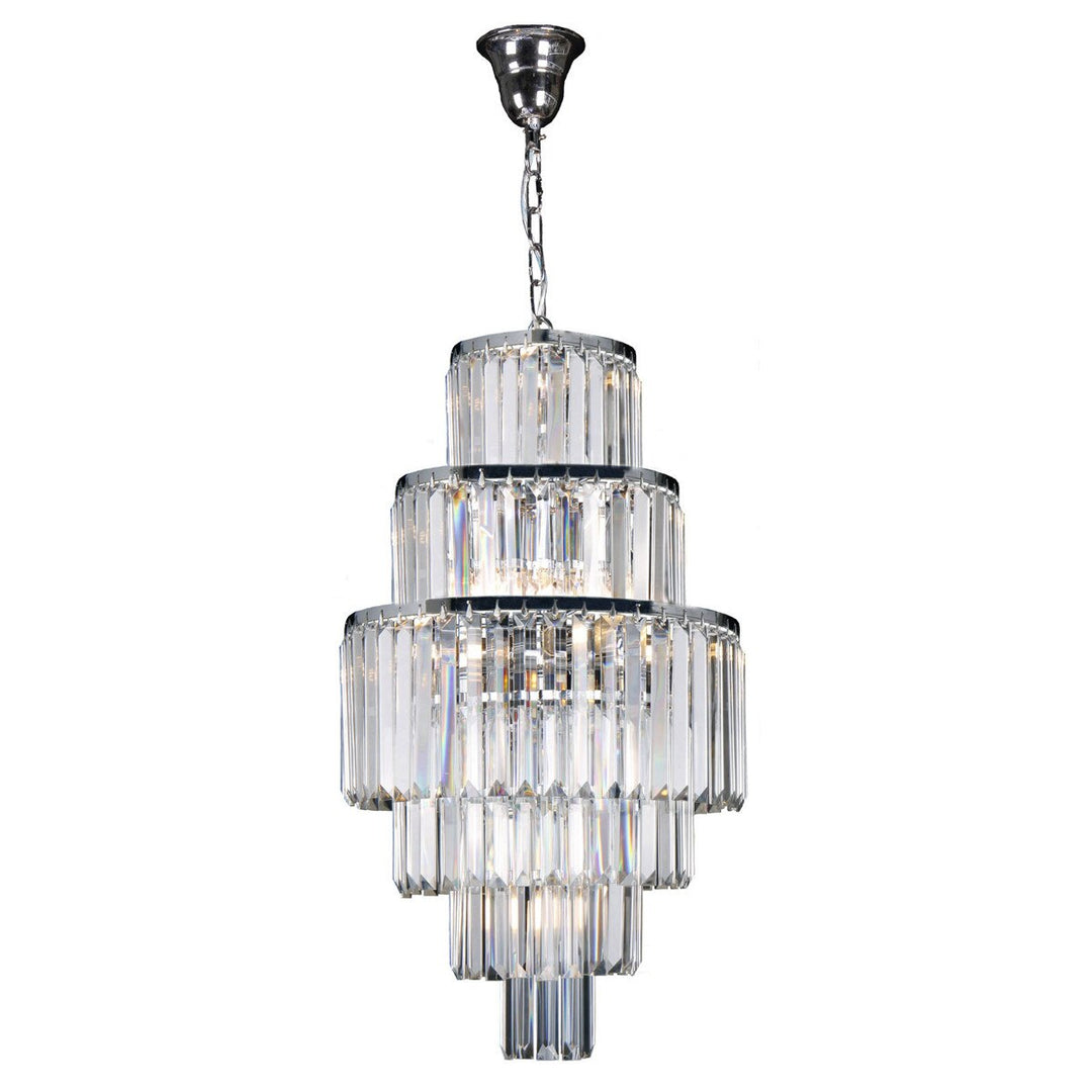 Celestial 39cm 9 Light 6 Tier Crystal Glass Chandelier