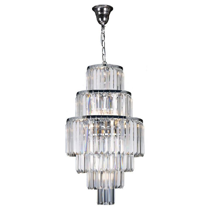 Celestial 39cm 9 Light 6 Tier Crystal Glass Chandelier