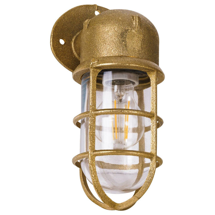 Harbour Outdoor Wall Bunker Light Solid Brass/Aged Brass Solid Brass WALL LIGHT