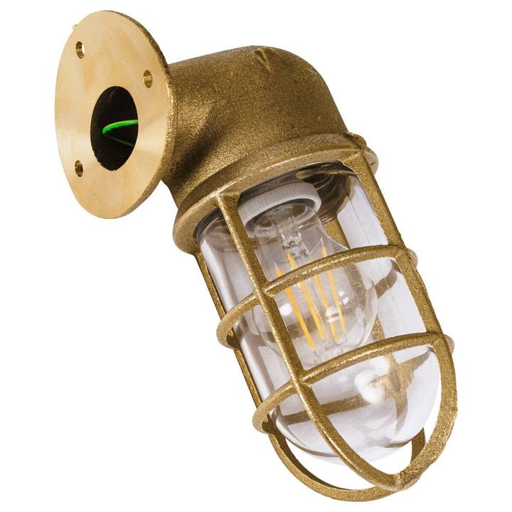 Harbour Outdoor Wall Bunker Light Solid Brass/Aged Brass WALL LIGHT