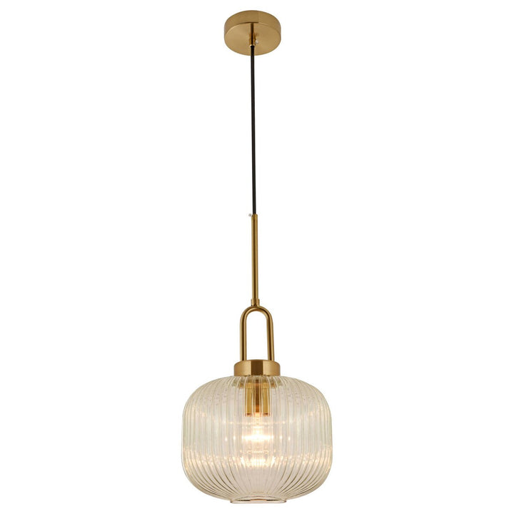 Main Small Pendant Light Black Cord Satin Brass/Brushed Nickel