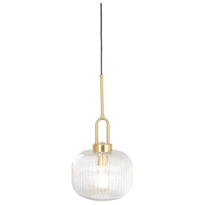 Main Small Pendant Light Black Cord Satin Brass/Brushed Nickel