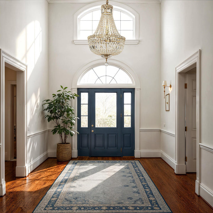 Classique Crystal Glass Chandelier Satin Brass