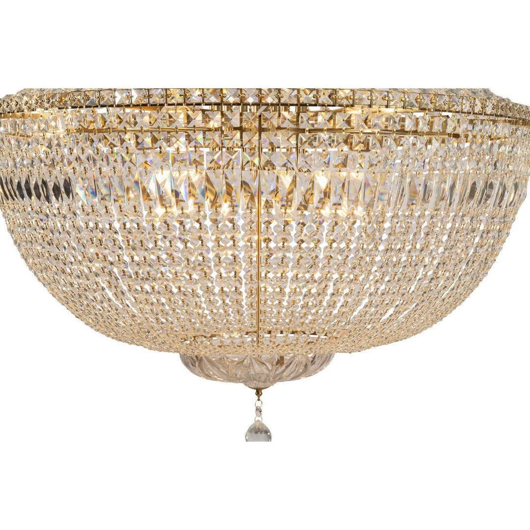 Classique Grand 27 Light Basket Crystal Glass Chandelier Satin Brass