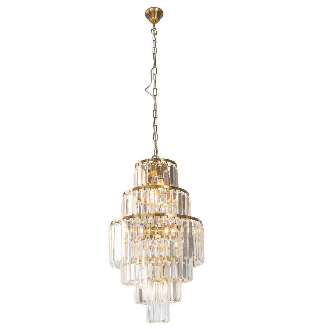 Celestial 39cm 9 Light 6 Tier Crystal Glass Chandelier