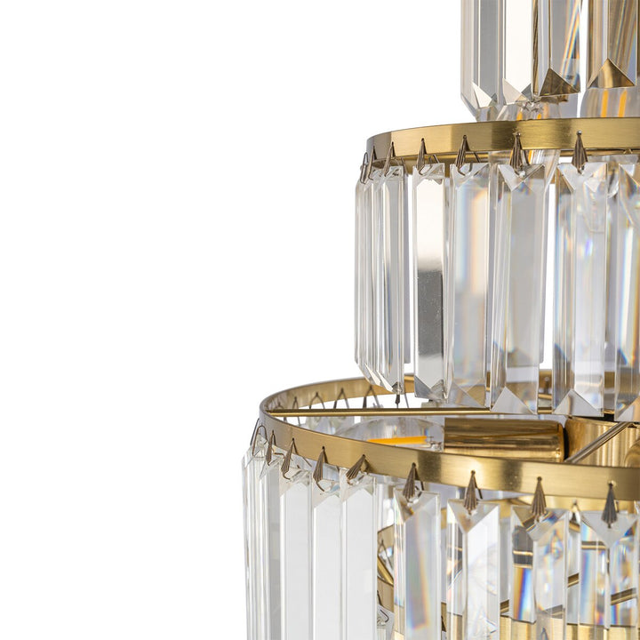 Celestial 39cm 9 Light 6 Tier Crystal Glass Chandelier