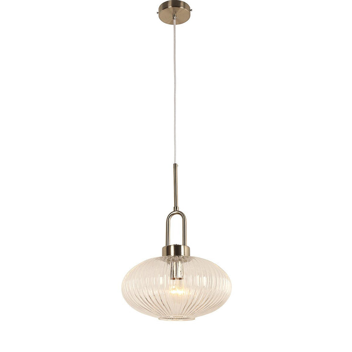 Cape Pendant Light Black Cord Satin Brass/Brushed Nickel