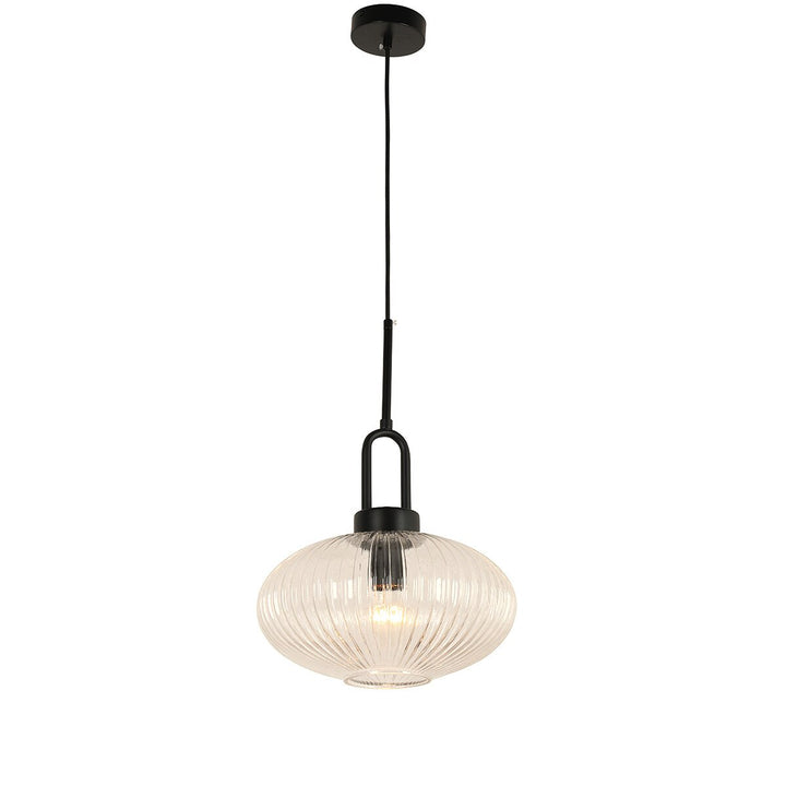 Cape Pendant Light Black Cord Satin Brass/Brushed Nickel