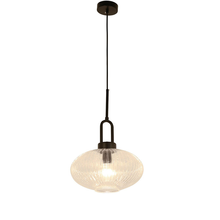 Cape Pendant Light Black Cord Satin Brass/Brushed Nickel