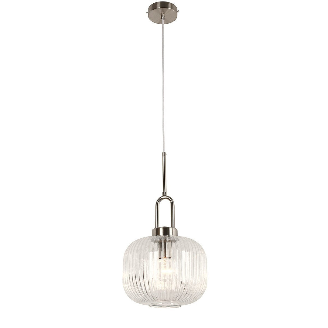 Main Small Pendant Light Black Cord Satin Brass/Brushed Nickel