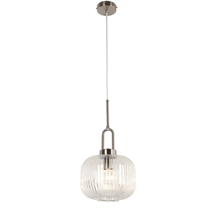 Main Small Pendant Light Black Cord Satin Brass/Brushed Nickel
