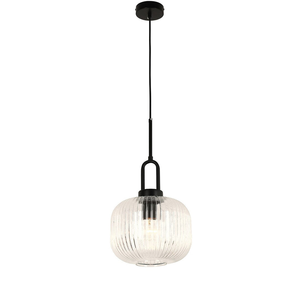 Main Small Pendant Light Black Cord Satin Brass/Brushed Nickel Black Pendant