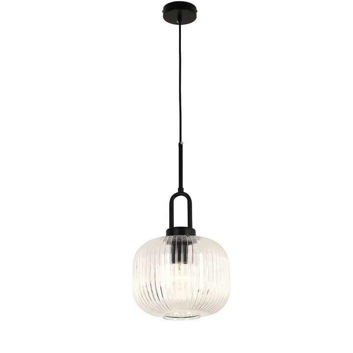 Main Small Pendant Light Black Cord Satin Brass/Brushed Nickel Black Pendant
