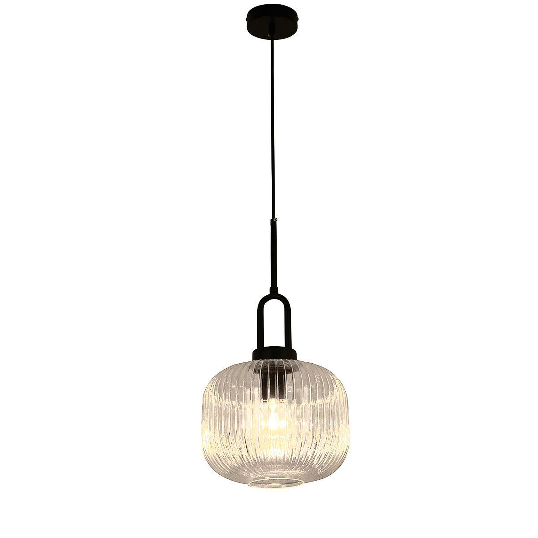 Main Small Pendant Light Black Cord Satin Brass/Brushed Nickel Pendant
