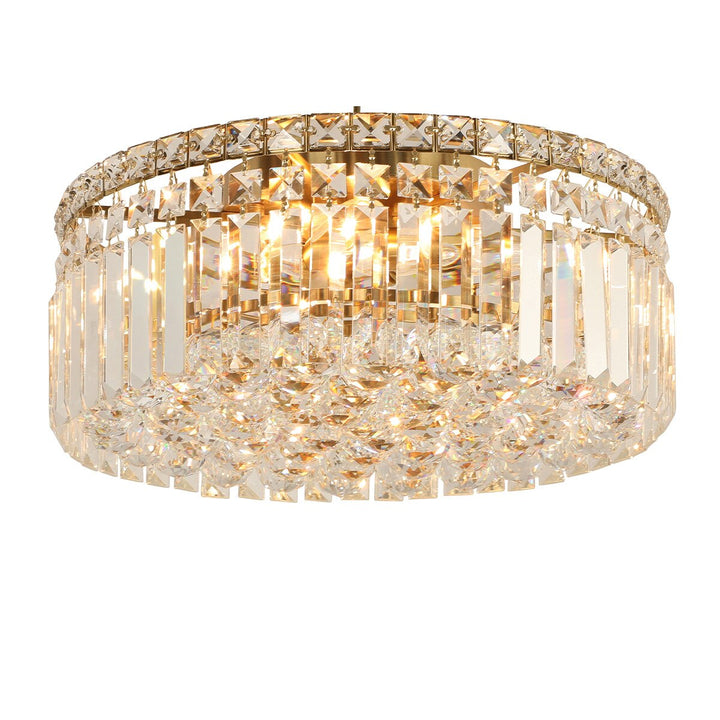 Rotondo Medium 40cm Flush 5 Light Crystal Glass