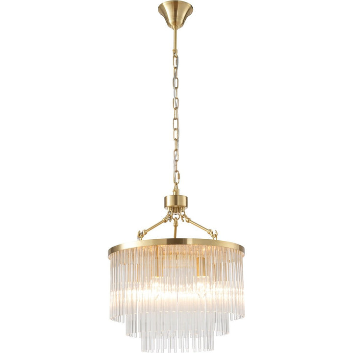 Evangeline Small 45cm 6 Light Chandelier Satin Brass Chandelier