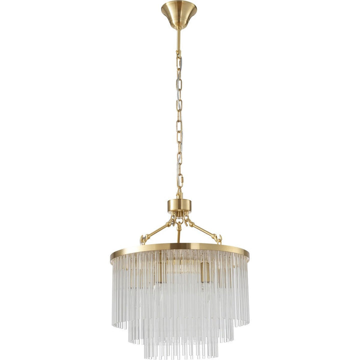 Evangeline Small 45cm 6 Light Chandelier Satin Brass Chandelier