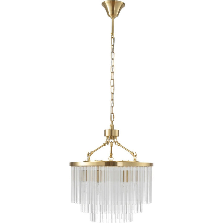 Evangeline Small 45cm 6 Light Chandelier Satin Brass Chandelier