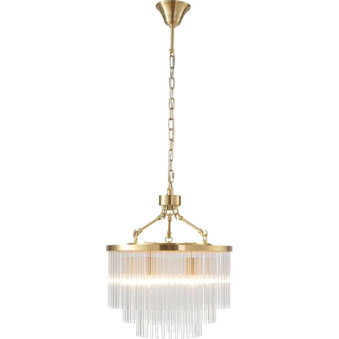 Evangeline Small 45cm 6 Light Chandelier Satin Brass Chandelier