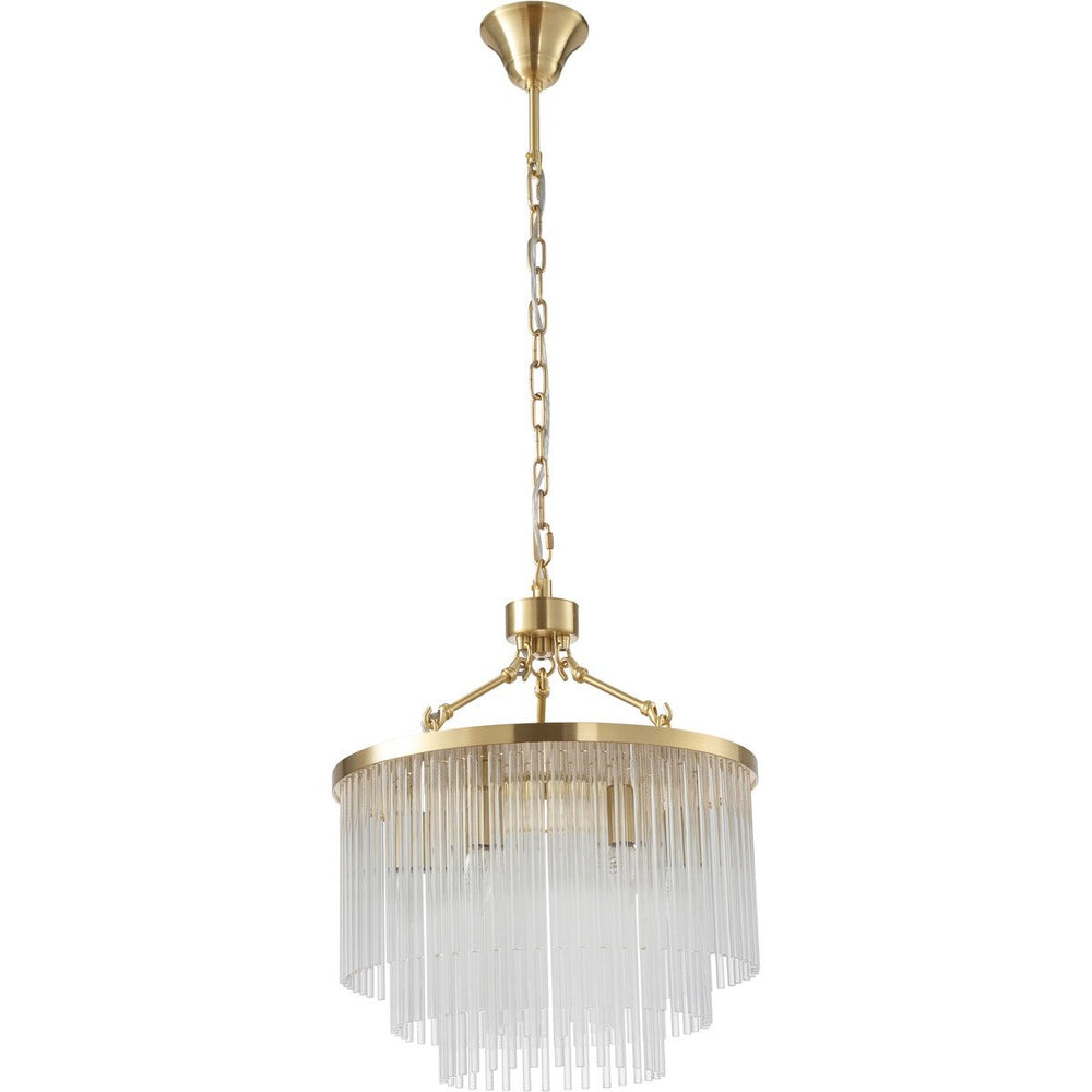 Evangeline Small 45cm 6 Light Chandelier Satin Brass Chandelier