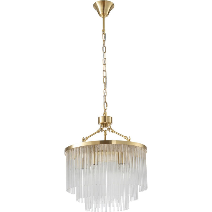 Evangeline Small 45cm 6 Light Chandelier Satin Brass Chandelier