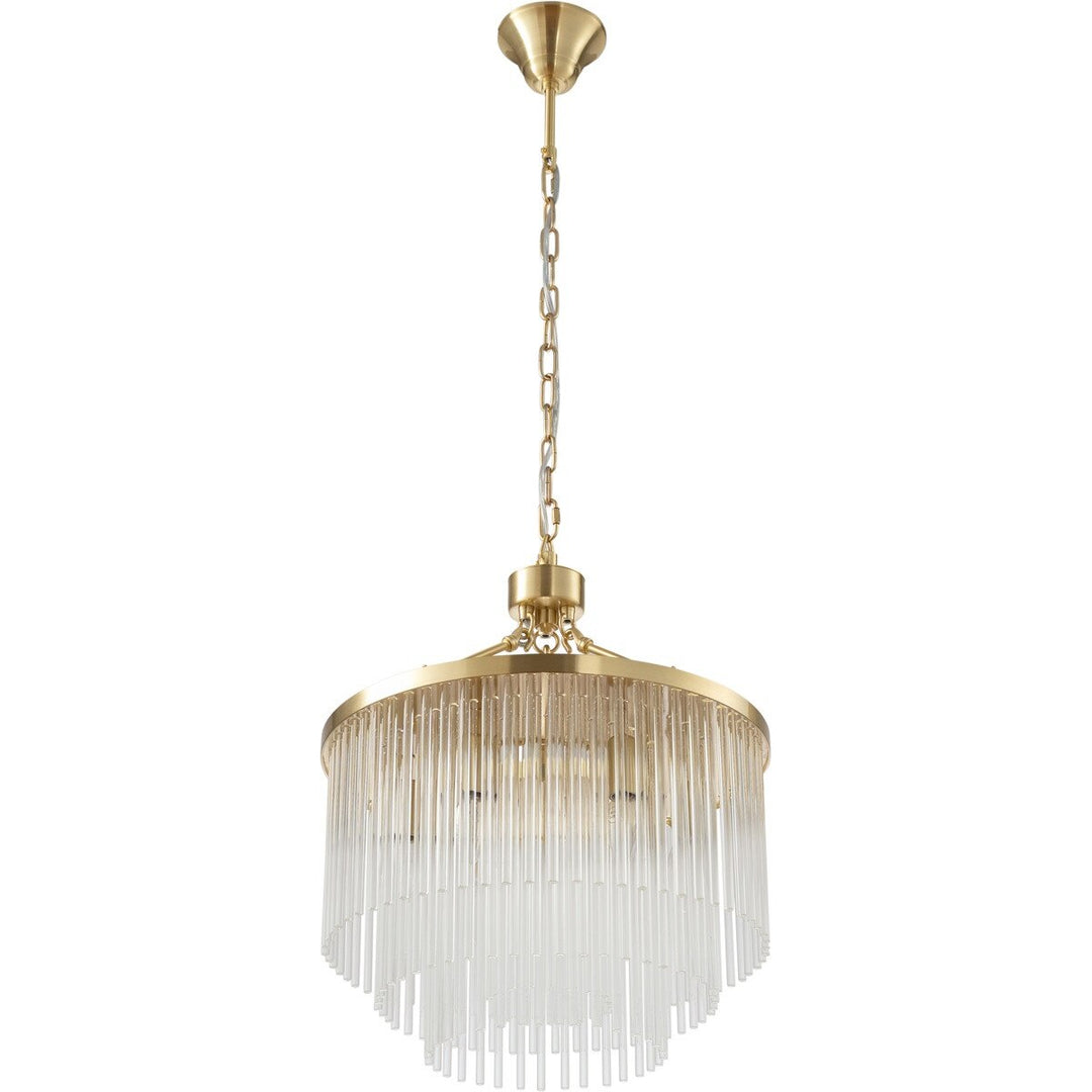 Evangeline Small 45cm 6 Light Chandelier Satin Brass Chandelier