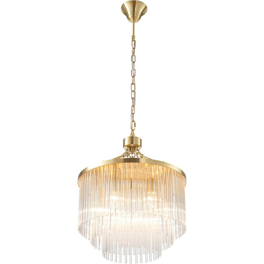 Evangeline Small 45cm 6 Light Chandelier Satin Brass Chandelier