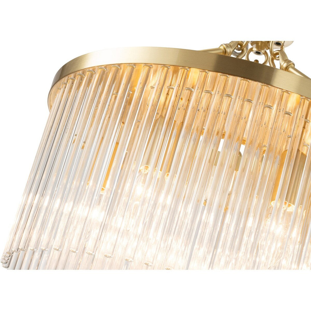 Evangeline Small 45cm 6 Light Chandelier Satin Brass Chandelier