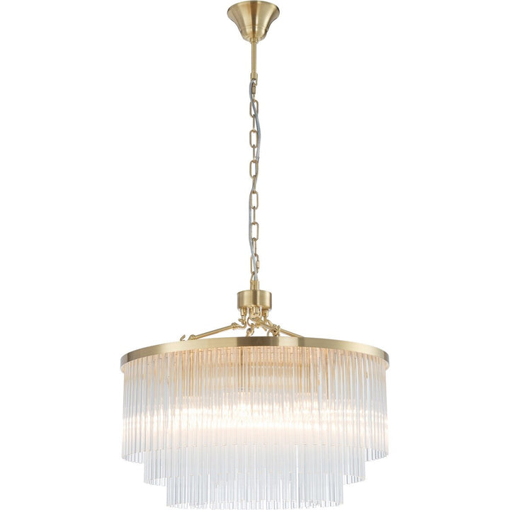 Evangeline Medium 60cm 8 Light Chandelier Satin Brass Chandelier