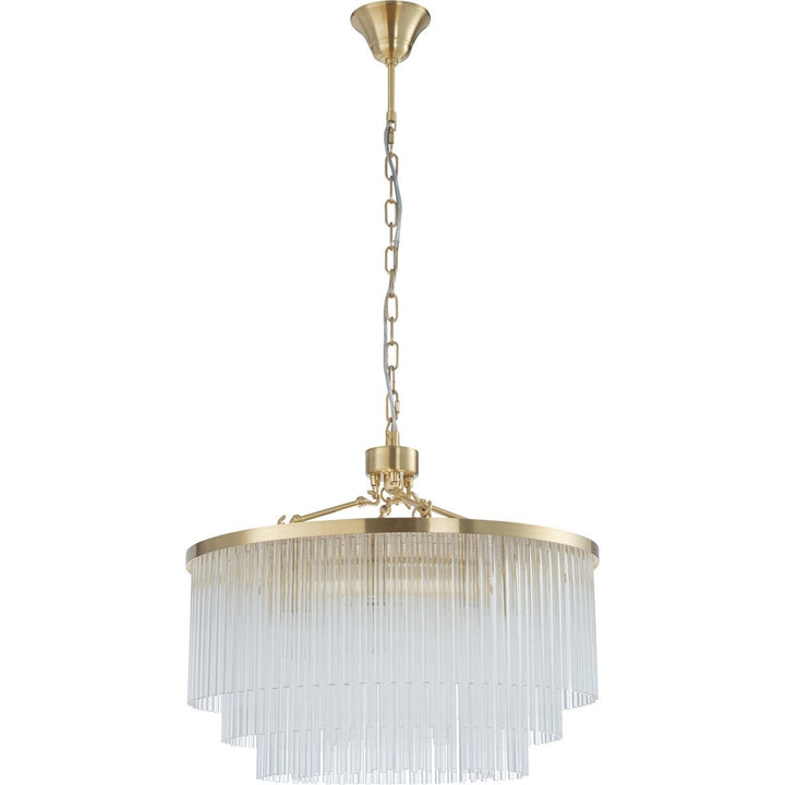 Evangeline Medium 60cm 8 Light Chandelier Satin Brass Chandelier