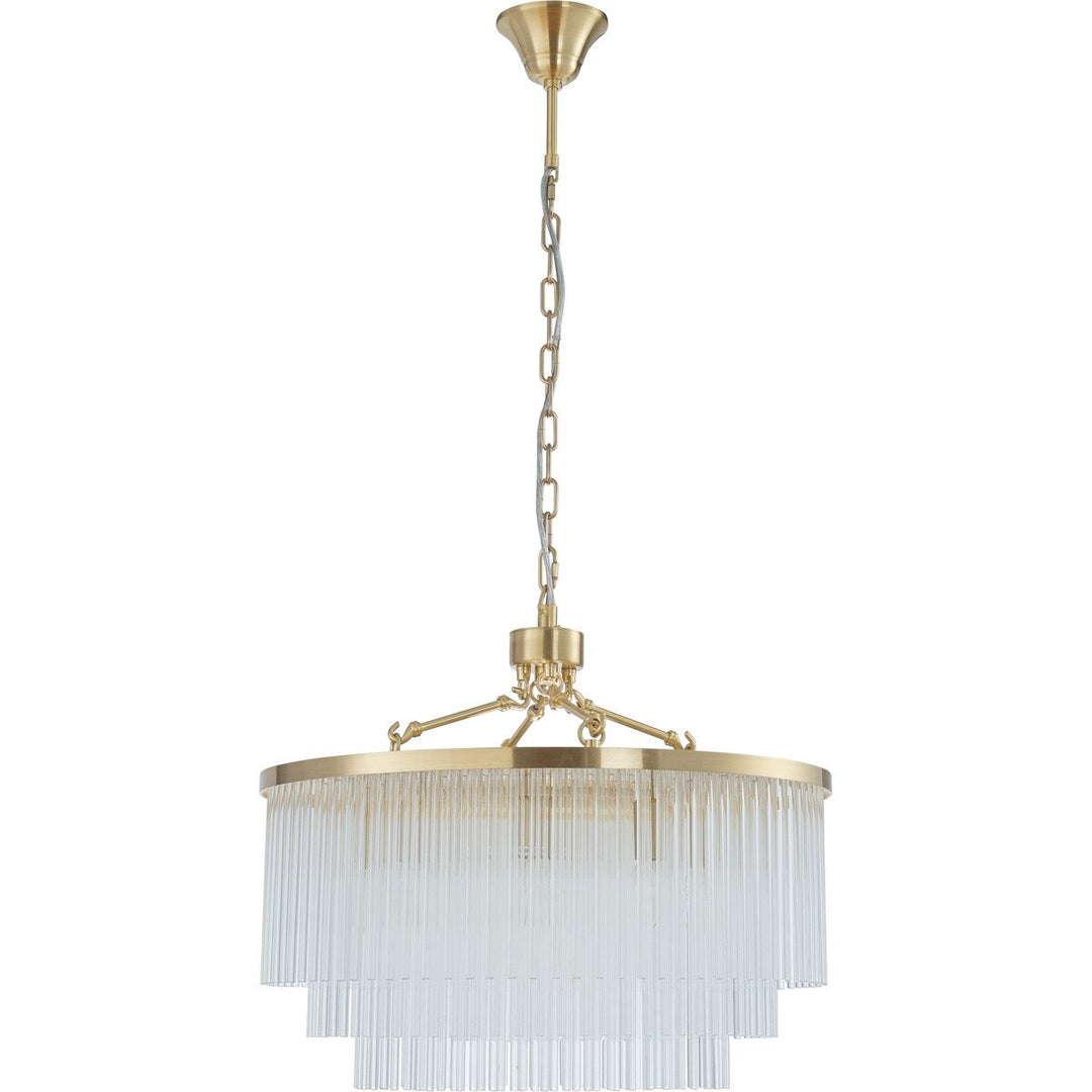 Evangeline Medium 60cm 8 Light Chandelier Satin Brass Chandelier