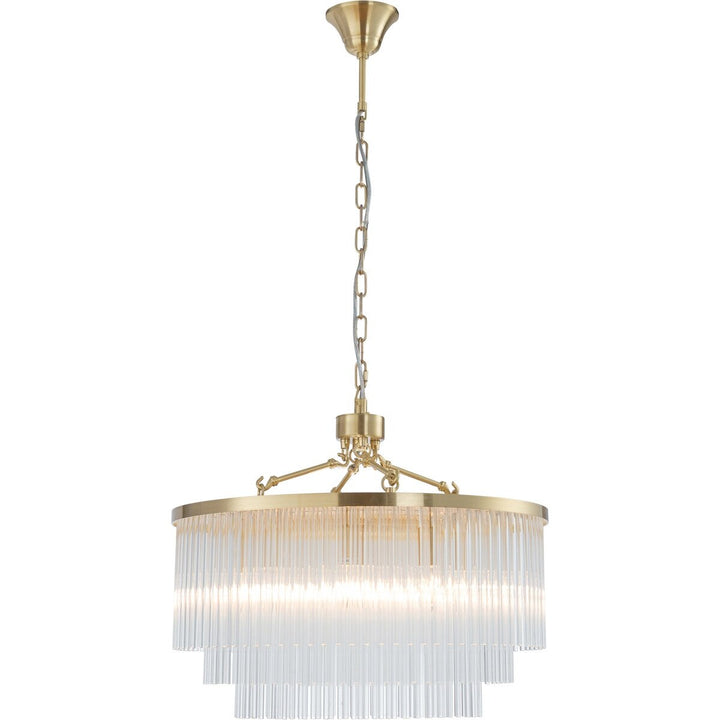 Evangeline Medium 60cm 8 Light Chandelier Satin Brass Chandelier
