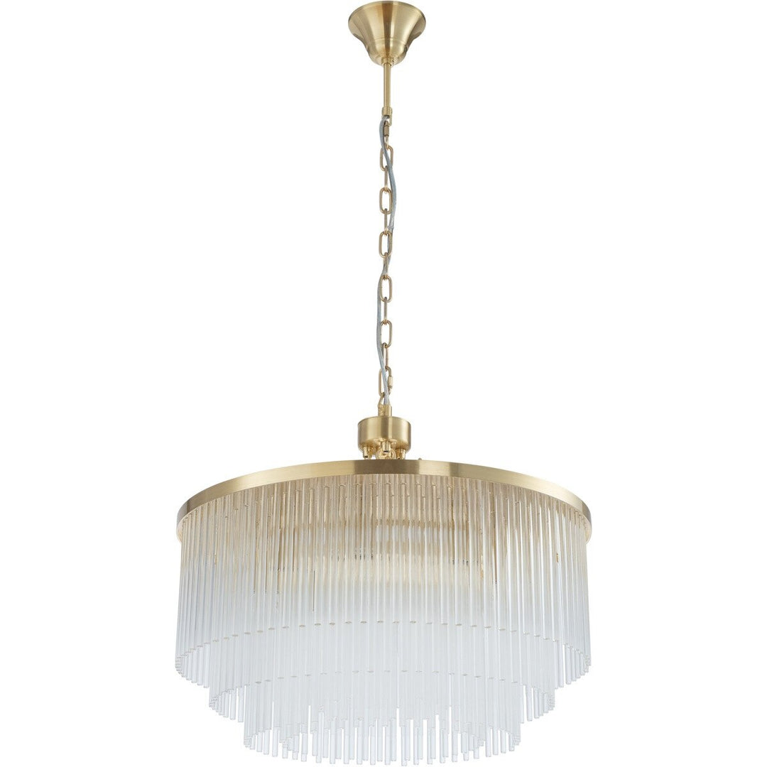 Evangeline Medium 60cm 8 Light Chandelier Satin Brass Chandelier