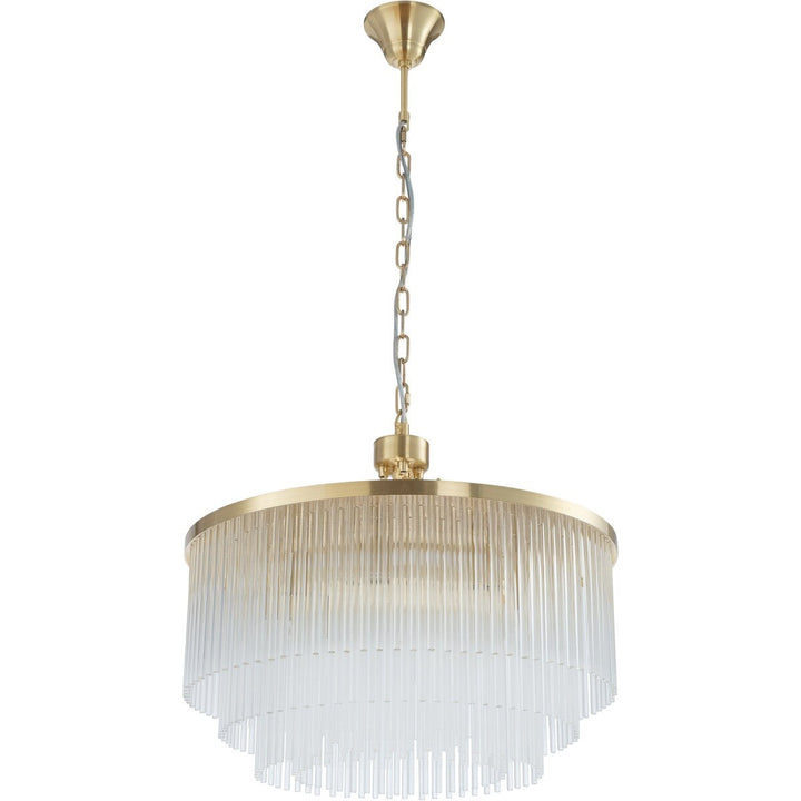 Evangeline Medium 60cm 8 Light Chandelier Satin Brass Chandelier