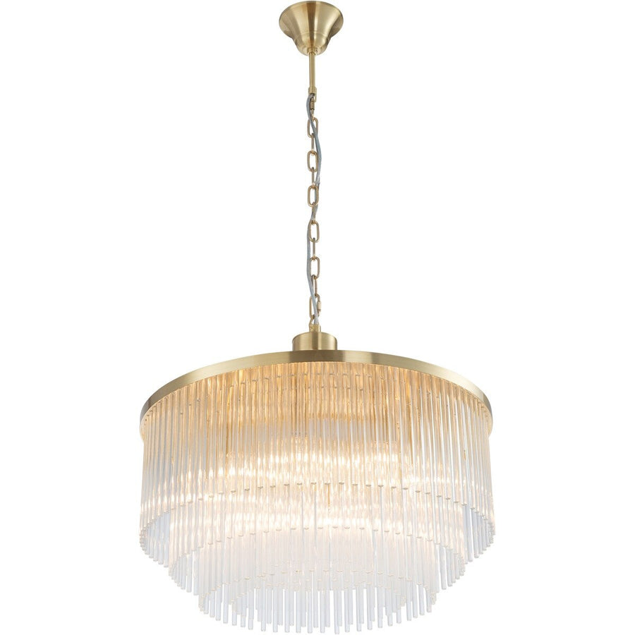 Evangeline Medium 60cm 8 Light Chandelier Satin Brass Chandelier
