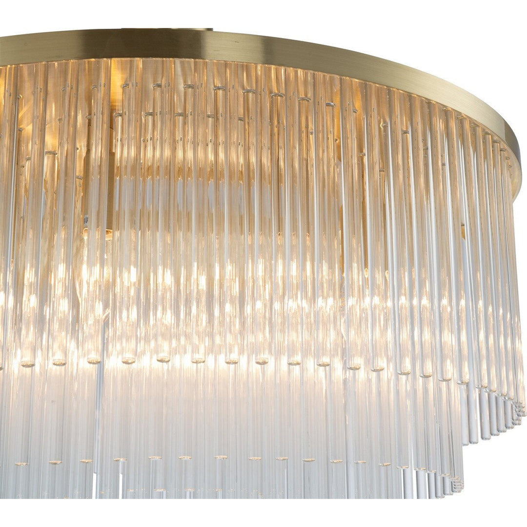 Evangeline Medium 60cm 8 Light Chandelier Satin Brass Chandelier